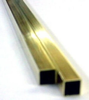 Brass Square Tube, 3/32 x 12 In., 2-Pk.