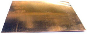 Copper Sheet Metal, .025 x 4 x 10 In.