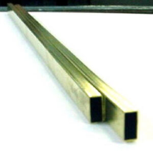Rectangular Brass Tube, 1/8 x 1/4 x 12 In.