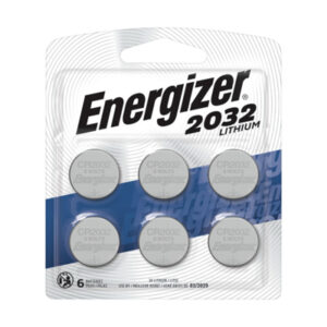 3V Lithium Coin Batteries, 2032, 6 Pack