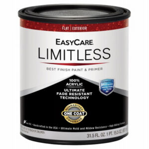 Limitless WeatherAll Exterior House Paint & Primer, Pastel Base Flat Acrylic Latex, Qt.