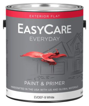 Everyday Exterior Latex Paint, Flat, White, Gallon