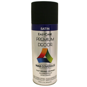 Premium Decor Spray Paint, Black Satin, 12 oz.