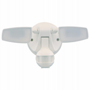 Halo Twin Head LED Outdoor Security Flood Light, Motion Activated, 1420 Lumens, White