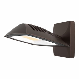 Integrated LED Dusk to Dawn Small Wall Pack Light, Bronze, 3900 Lumen, 30 Watt