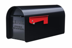 Ironside Large Post-Mount Mailbox, Black Steel,