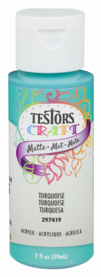 Acrylic Craft Paint, Matte Turquoise, 2-oz.
