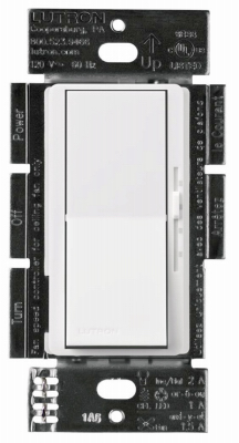 Diva Ceiling Fan/Light Switch, 3-Speed, Single Pole, White