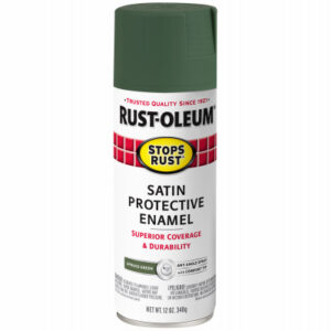Spray Enamel, Spruce Green Satin, 12-oz.