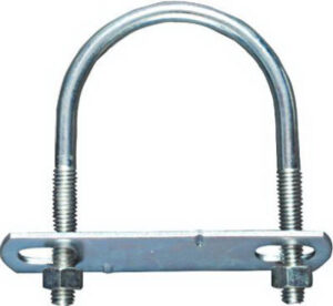 U Bolt With Plate & Bolts, Stainless Steel, 1/4 x 2-1/4 x 3-5/8 In., 2-Pk.