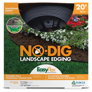 EasyFlex No Dig Edging Kit, Recycled Plastic, 20 Ft.
