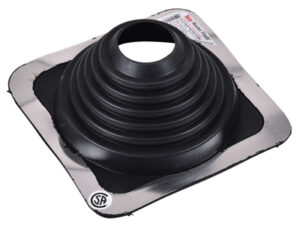 Masterflash Roof Flashing, EPDM, Black, 3 to 6 In. Pipes