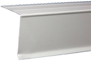 Commercial Roof Drip Edge, White, 1-3/8 x 1-1/2-In. x 10-Ft.