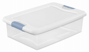Latching Storage Box, See-Through Base, 32 Qt.