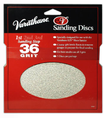 Sanding Discs, For Varathane EZV Floor Sander, 36-Grit,