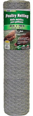 Galvanized Poultry Netting, 2-In. Mesh, 36-In. x 150-Ft.
