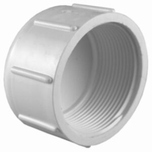 Schedule 40 Threaded Pipe Cap, White, 1-1/4 In.
