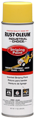 Industrial Choice Striping Spray Paint, Yellow, 17-oz. Inverted