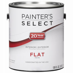 Acrylic Latex Paint, Interior/Exterior, Flat Tint Base, 1 Gallon
