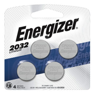 3V Lithium Coin Batteries, 2032, 4 Pack