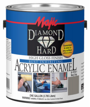 Diamondhard Anti-Rust Acrylic Paint, High Gloss Navy Gray, Gallon