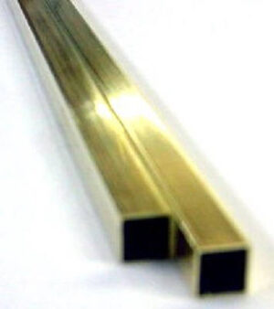 Brass Square Tube, 1/16 x 12 In., 2-Pk.