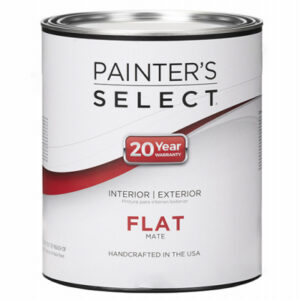 Acrylic Latex Paint, Interior/Exterior, Neutral Base Flat, 1 Qt.