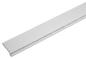 Gutter Cover, Fits Standard 4, 5 & 6 In. Metal Gutter, White PVC, 4 Ft.