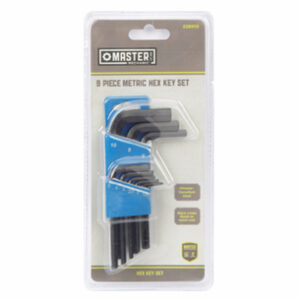 9-Pc. Metric Hex-L Key Set, Short-Arm