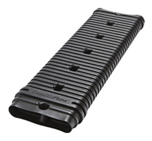 Downspout Extender, Low-Profile, Black PVC, 24-In.