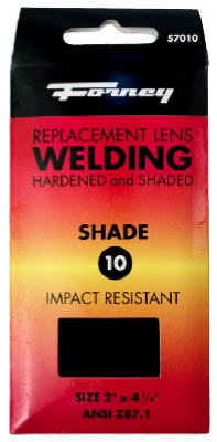 #10 Welding Shade Lens, 2 x 4-1/4 In.