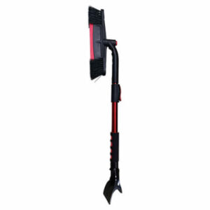 Snow Broom / Ice Scraper, Pivot Head, Flex Blade, Handle Extends to 39 In.