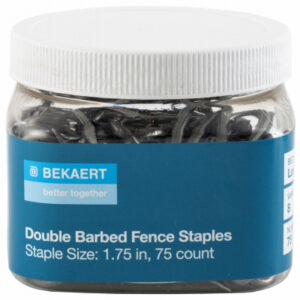 Barbed Fence Staples, 8 Gauge, Bezinal Coating, 1.75 In., 75-Ct.