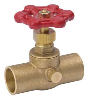 C x C Stop & Waste Valve, Brass, 3/4 In.