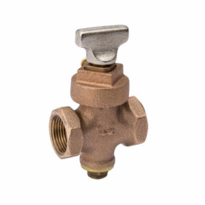 Stop & Drain Valve, Bronze, 3/4 In.