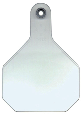 All American Livestock Tag, Blank, Large, White, 25-Pk.