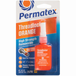 Orange Threadlocker, High Strength Removable, 10ml