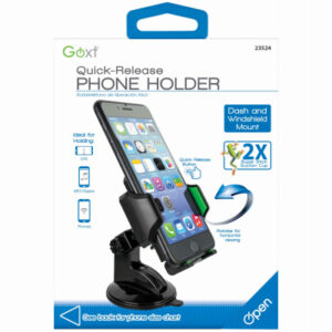 Windshield & Dash Suction-Mount Phone Holder, Quick Release
