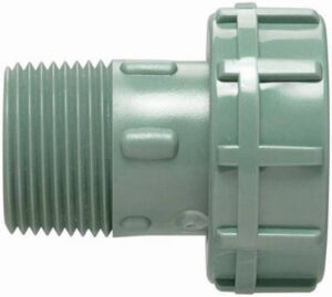 Underground Sprinkler Swivel Manifold Adapter, Green, 1-In. MPT x 1-1/4-In. Female Buttress