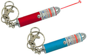 LED Flashlight Keychain With Laser