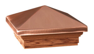 Copper Victoria High Point Post Cap, 6 x 6 In.
