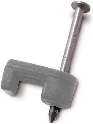 Coaxial Cable Staple, Gray, 7/16-In., 15-Pk.