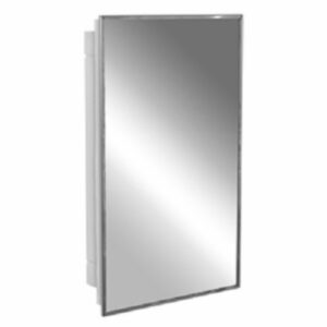 Medicine Cabinet, Swing Door, Stainless Steel Frame, 16-1/8 x 26-1/8 In.