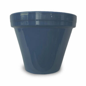 Ceramic Planter Saucer, Slate Blue, 4.5 In.