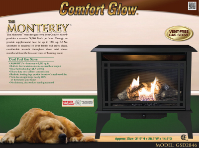 Natural Gas Stove Vent Free Gas Heater With Blower Montery Gas