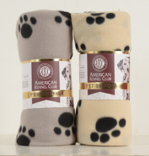 Fleece Dog Blanket, Paw Print in Assorted Colors, 59 x 63 In.