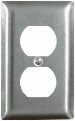 Pass & Seymour Wall Plate, 1-Gang Duplex Outlet, Stainless Steel