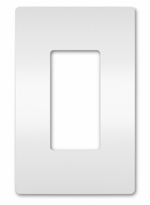 One-Gang Screwless Wall Plate with Microban, White