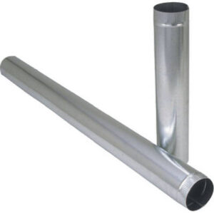 Galvanized Furnace Pipe, 26 Gauge, 6 x 60 In.