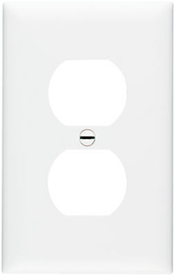 Pass & Seymour 1-Gang, 1-Duplex Outlet Nylon Wall Plate, White
